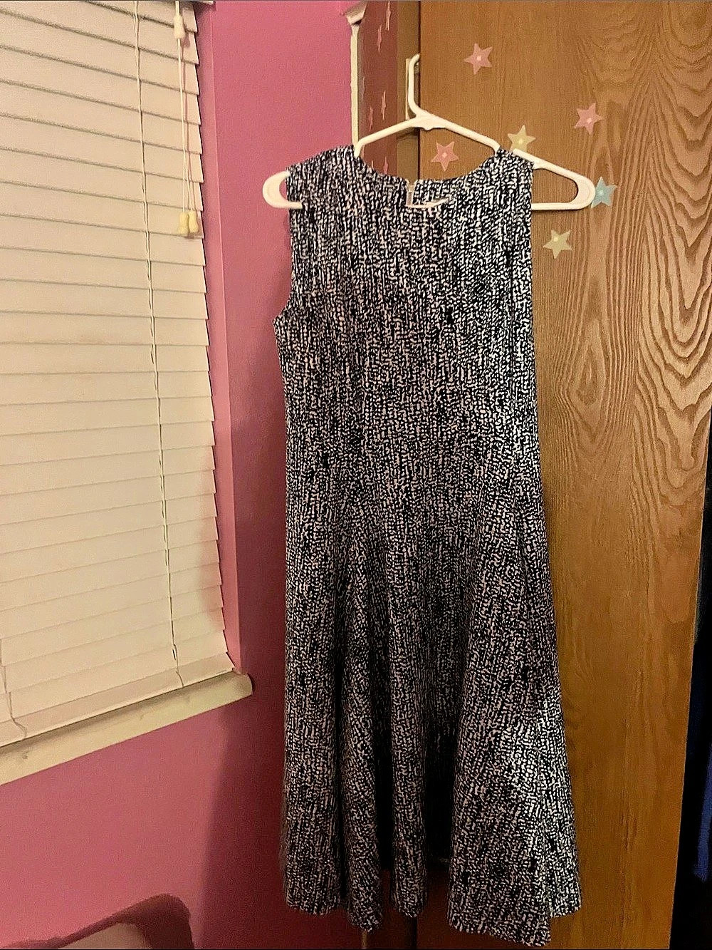 Calvin Klein Animal Print Maxi Dress in Black & White Like New